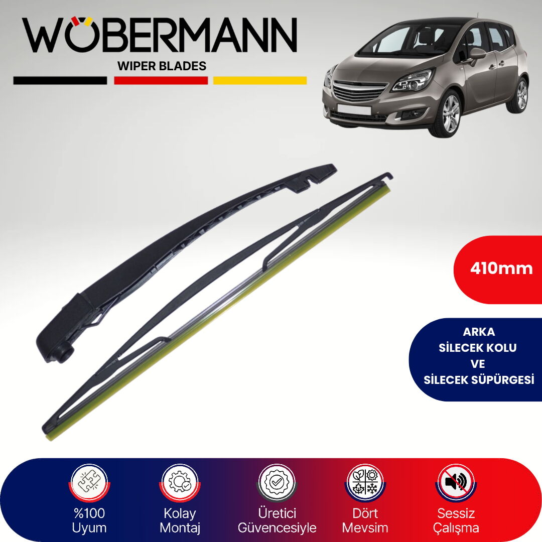 Wöbermann Opel Meriva B 2010-2020 Arka Silecek Kolu ve Süpürgesi Komple