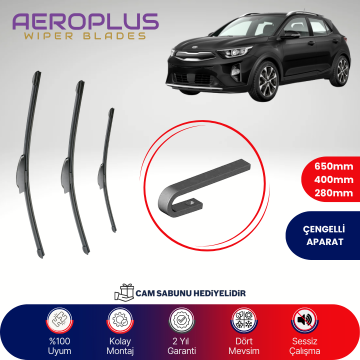 Aeroplus Kia Stonic 2017-2025 Ön Arka Muz Silecek Takımı