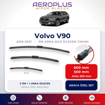 Aeroplus Volvo V90 2016-2021 Ön Arka Muz Silecek Takımı