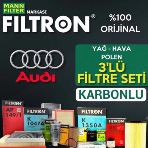 Filtron Audi A3 1.6 Tdi Filtre Bakım Seti 2013-2019 3KP CLHA-CRKB-CXXB-DDY