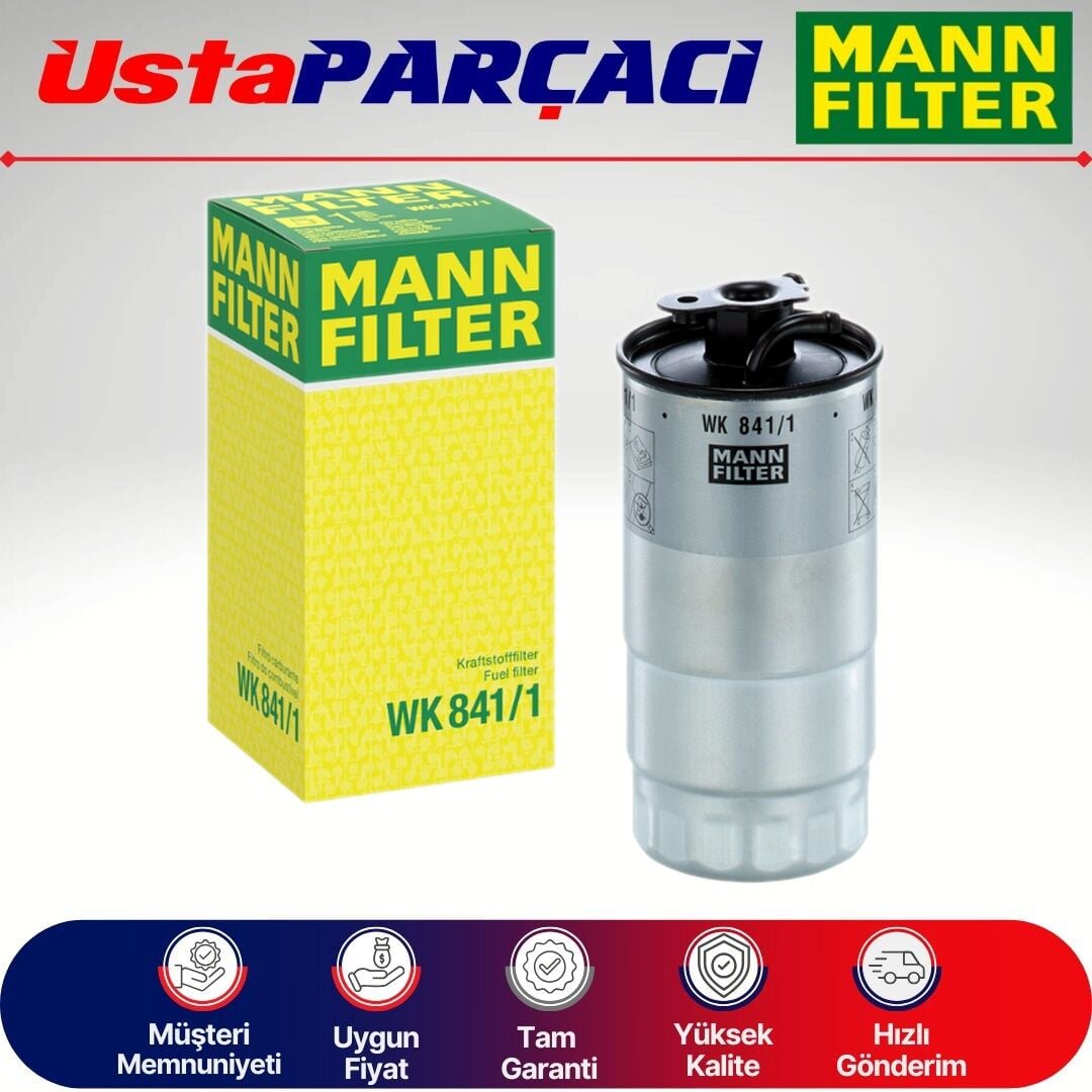 Mann-Filter BMW X5 E53 30D 184HP Dizel Yakıt Filtresi 2000-2003 WK841
