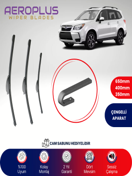 Aeroplus Subaru Forester 2013-2019 Ön Arka Muz Silecek Takımı