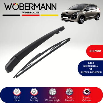 Wöbermann Peugeot 3008 2009-2016 Arka Silecek Kolu ve Süpürgesi Komple