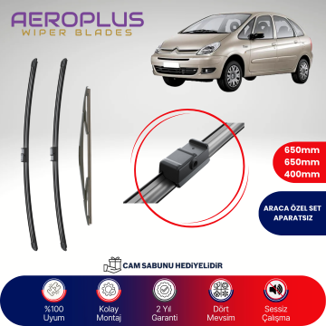 Aeroplus Citroen Xsara Picasso 2005-2010 Ön Arka Muz Silecek Takımı
