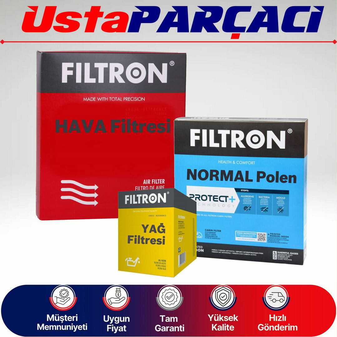 Filtron Mercedes Viano 2.2 Cdi Filtre Bakım Seti 2011-2013 Hava+Yağ+Standart Polen