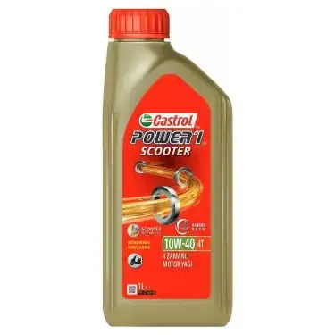 Castrol POWER1 Scooter 4T 10W-40 4 Zamanlı Motosiklet Yağı 1 Litre