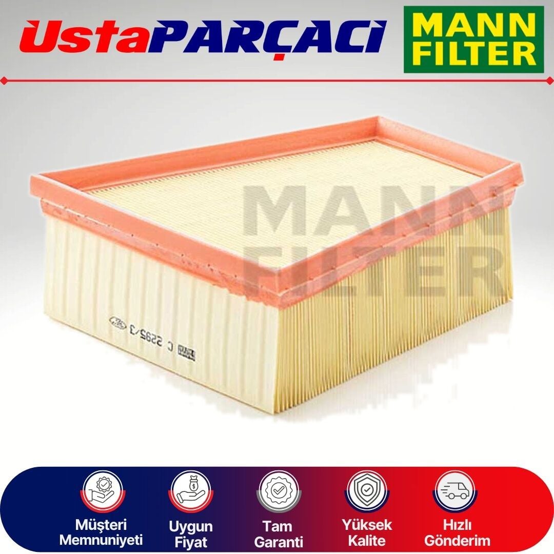 Mann-Filter Seat Cordoba 1.4 Tdi Hava Filtresi 2006-2009 C2295/3 6Q0129620