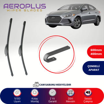Aeroplus Hyundai Elantra 2016-2020 Muz Silecek Takımı