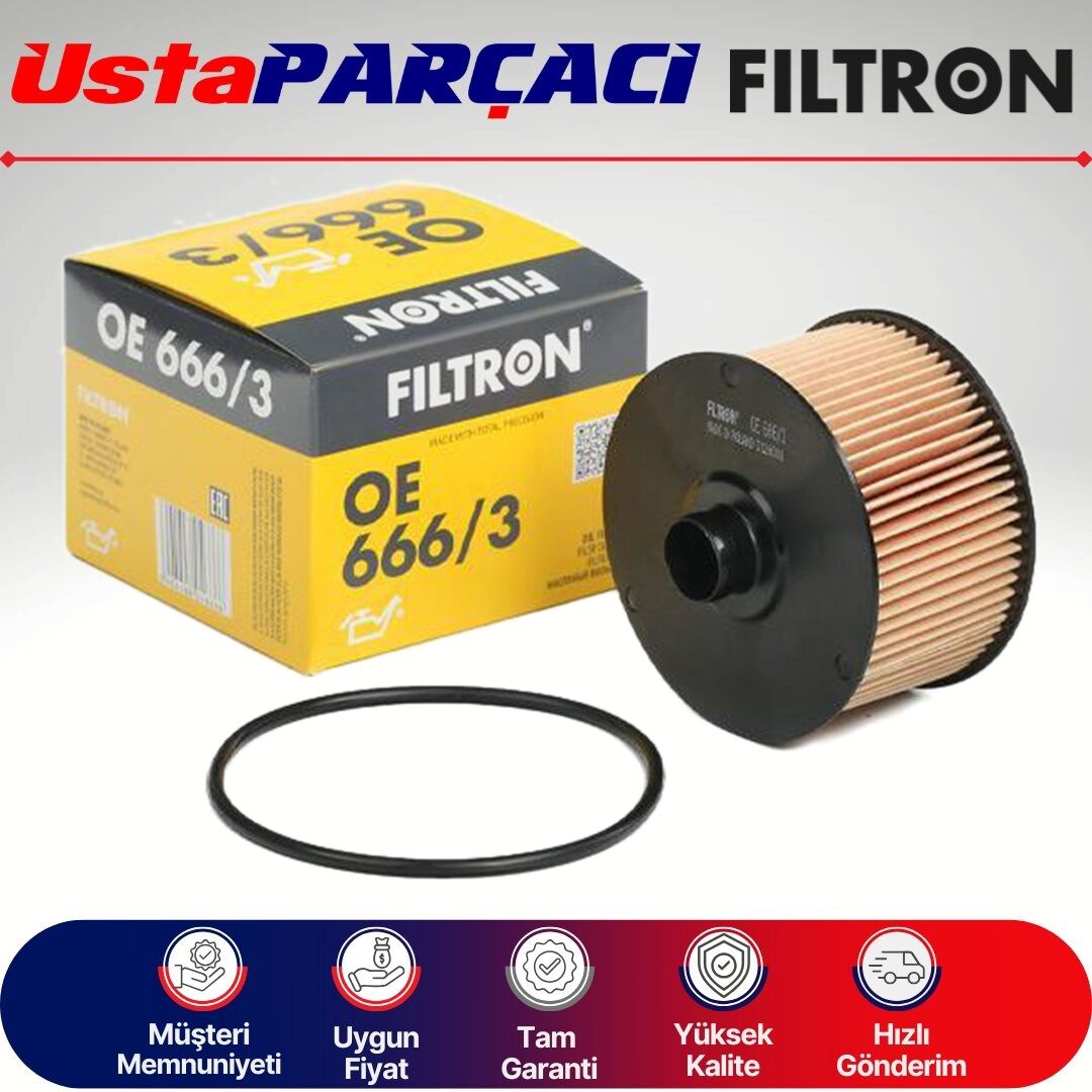 Filtron Nissan Qashqai 1.2 Dig-T Benzinli Yağ Filtresi 2014-2018 OE2003 152095084R