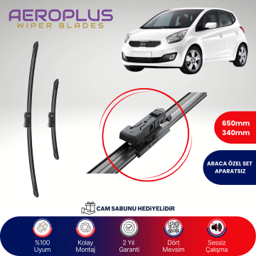 Aeroplus Kia Venga 2009-2019 Muz Silecek Takımı