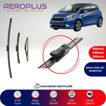 Aeroplus Kia Venga 2009-2019 Ön Arka Muz Silecek Takımı