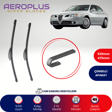 Aeroplus Alfa Romeo 166 1998-2007 Muz Silecek Takımı