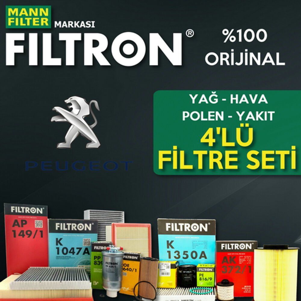 Filtron Peugeot 307 1.4 Hdi Filtre Bakım Seti 2001-2006 4NP