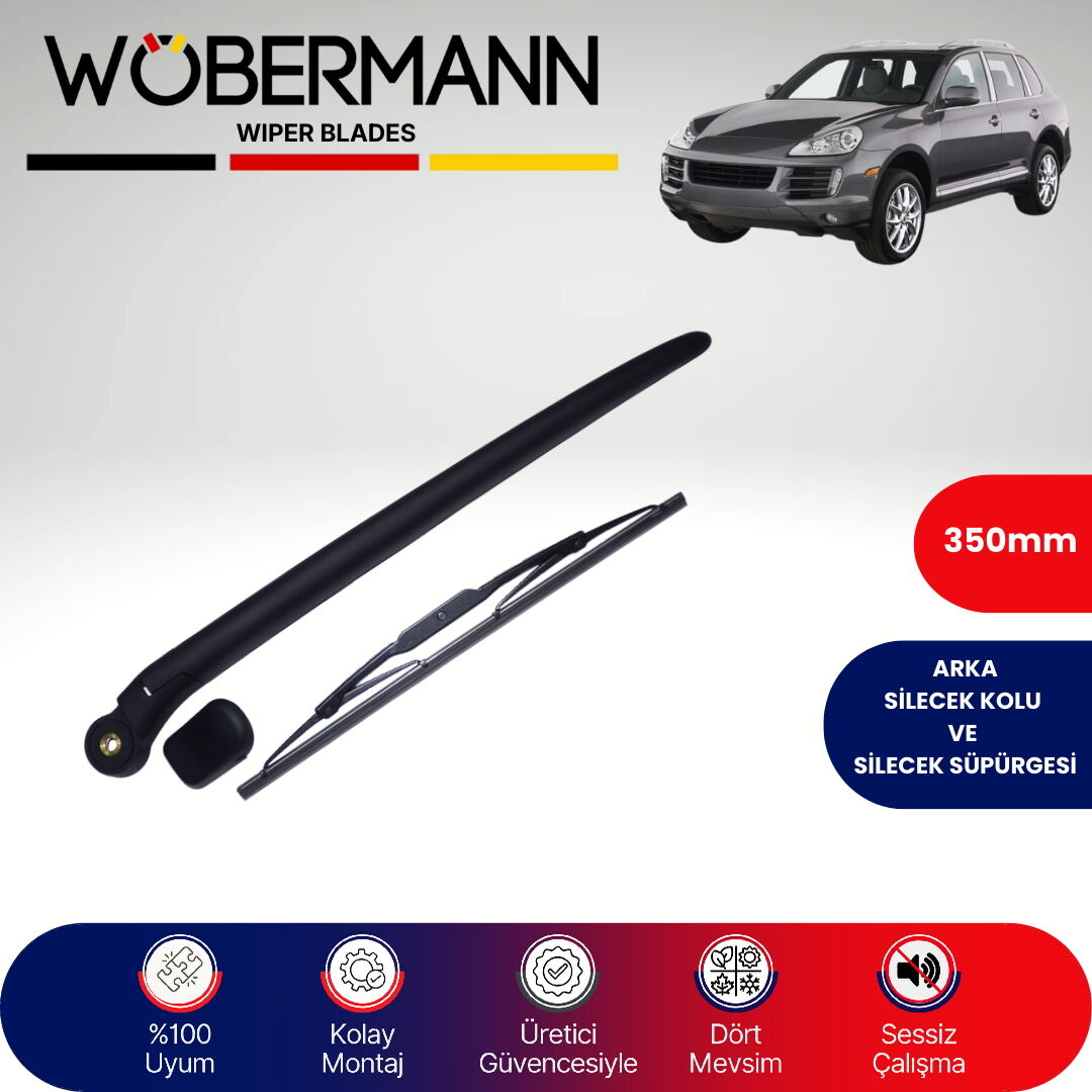 Wöbermann Porsche Cayenne 9Pa 2002-2010 Arka Silecek Kolu ve Süpürgesi Komple