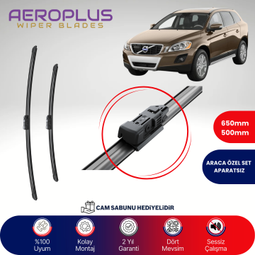 Aeroplus Volvo XC60 2009-2010 Muz Silecek Takımı