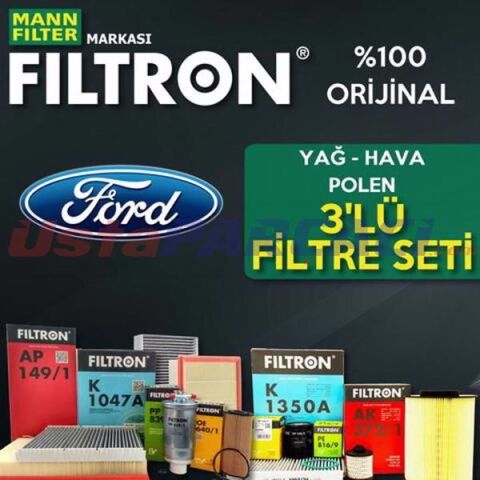Filtron Ford Focus 1.6 Benzin Filtre Bakım Seti 2006-2008 3NP