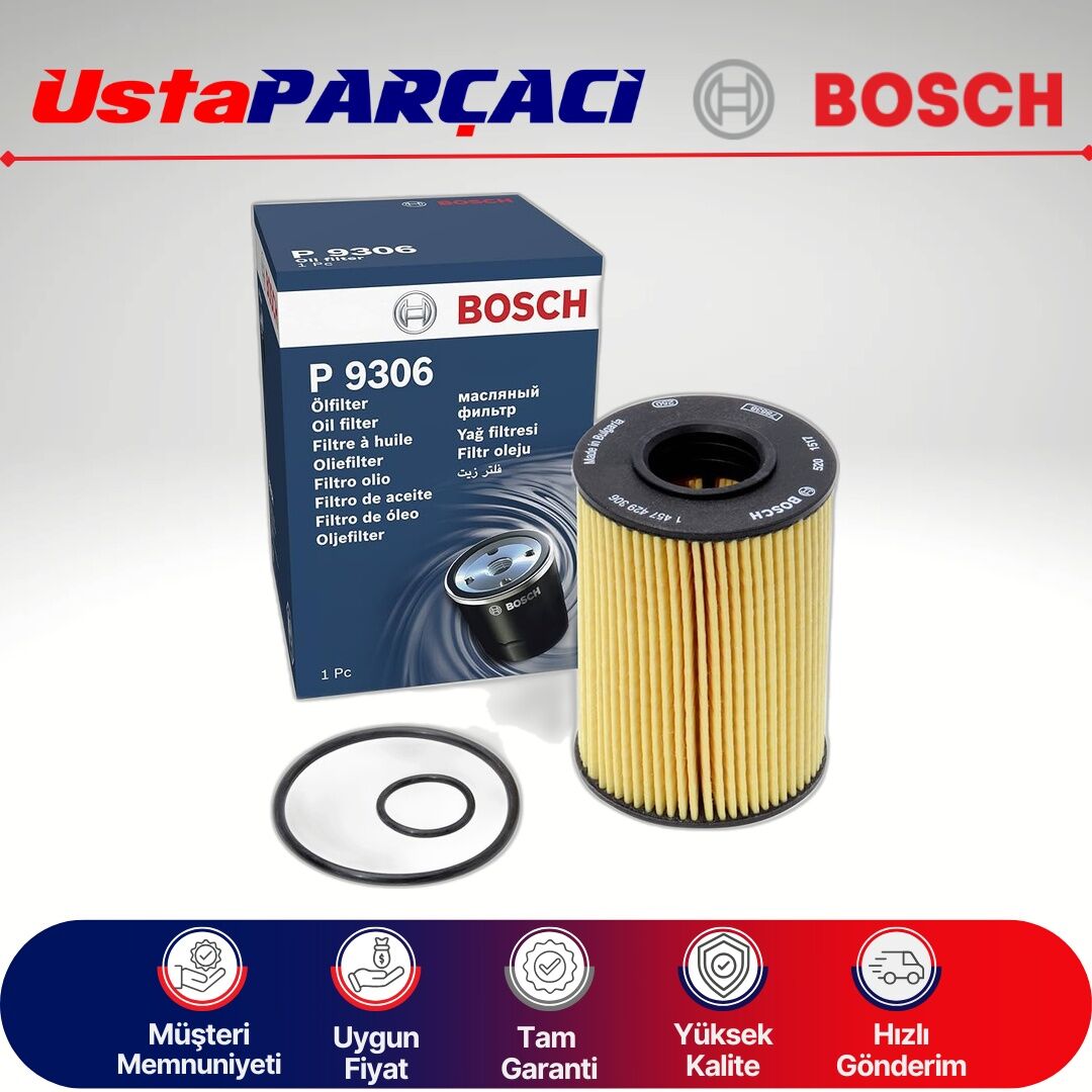 Bosch Mercedes B Serisi W245 B160 Yağ Filtresi 2009-2011 1457429306 P9306 A2661840325