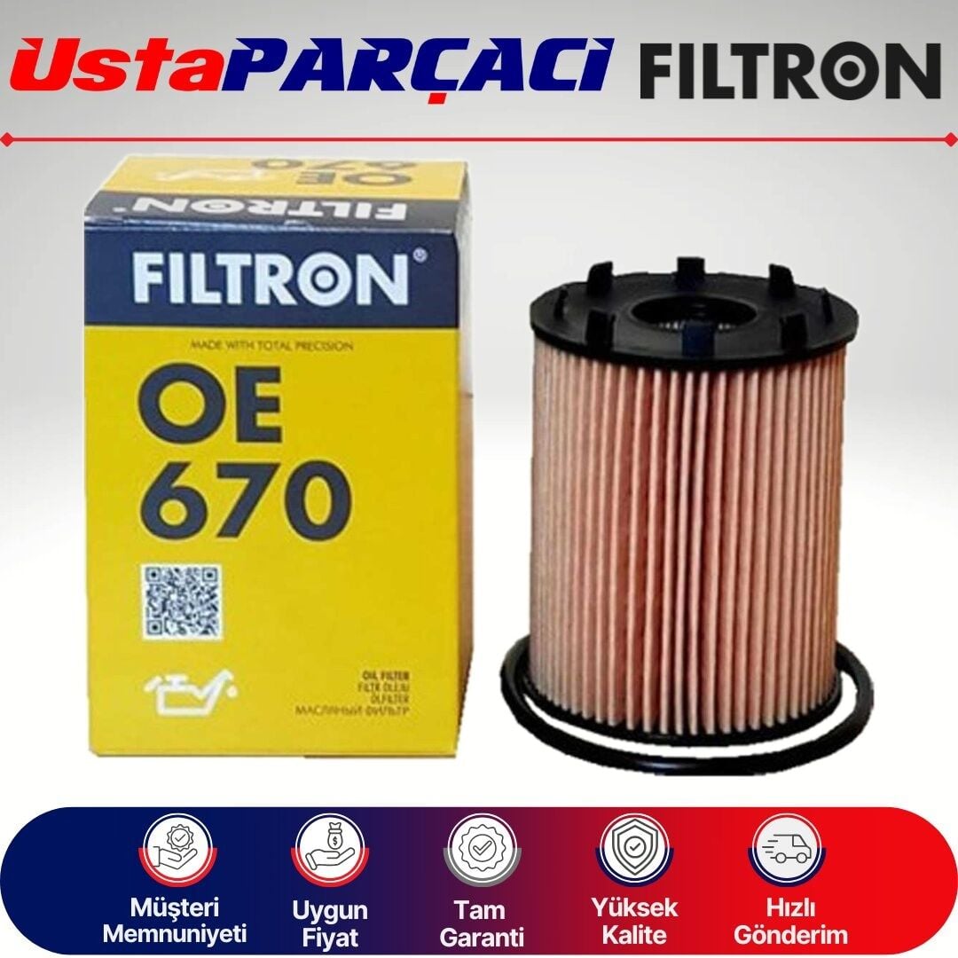 Filtron Opel Astra H 1.3 Cdti Dizel Yağ Filtresi 2005-2012 Tırnaklı OE670 73500049