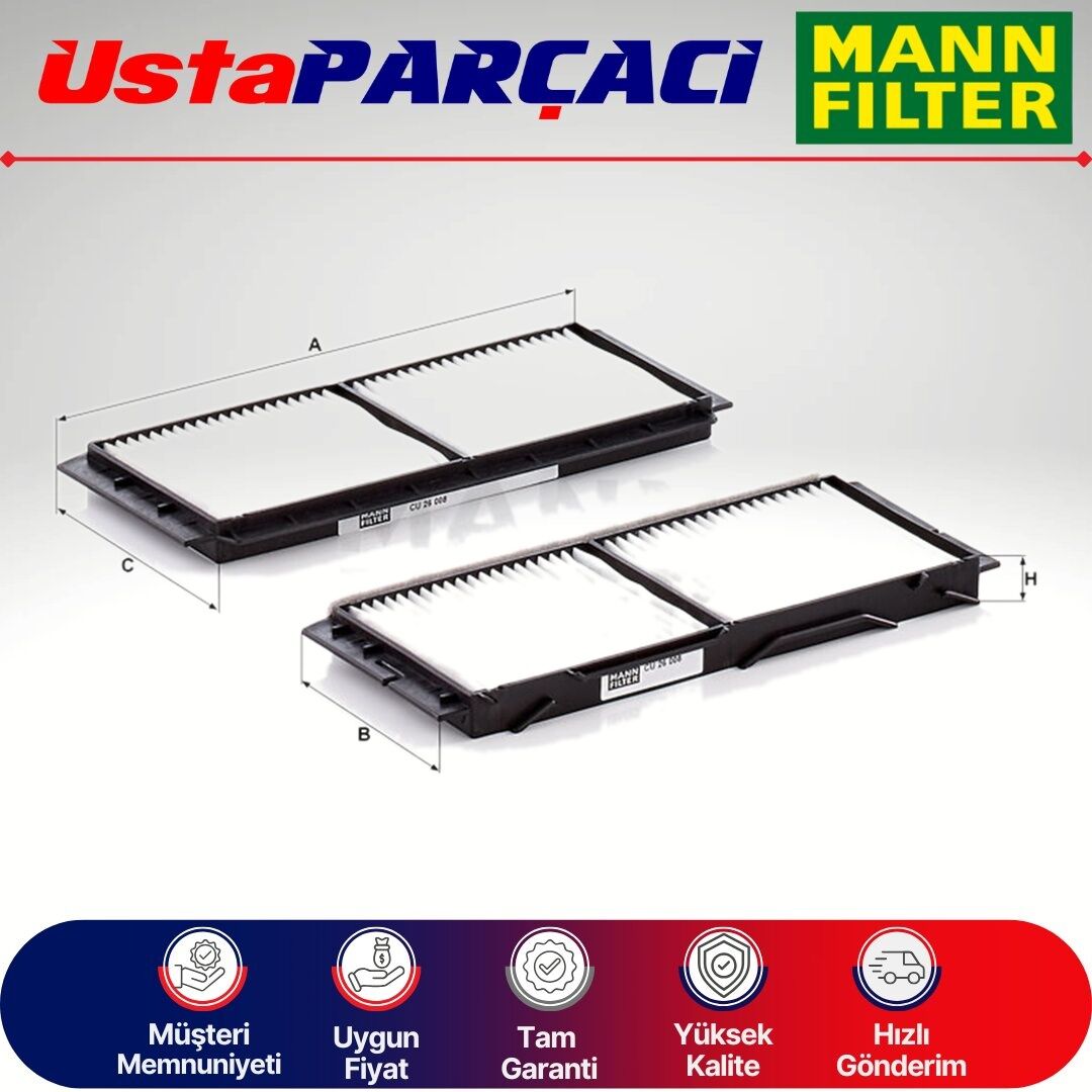Mann-Filter Polen Filtresi CU26008-2 BBP2-61-J6X