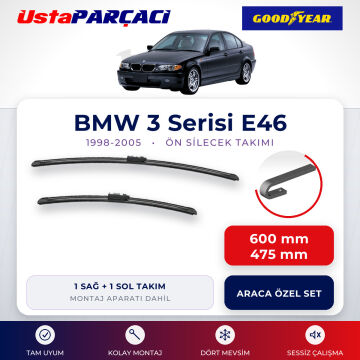 Goodyear BMW 3 Serisi E46 1998-2005 Muz Silecek Takımı