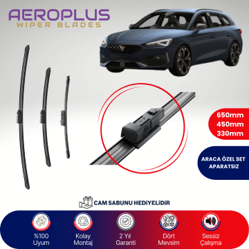 Aeroplus Cupra Leon 2020-2024 Ön Arka Muz Silecek Takımı
