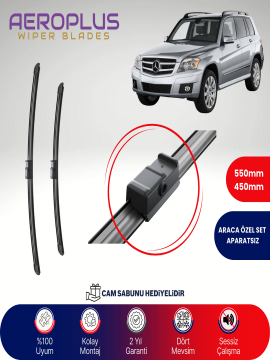 Aeroplus Mercedes GLK Serisi X204 2008-2015 Muz Silecek Takımı