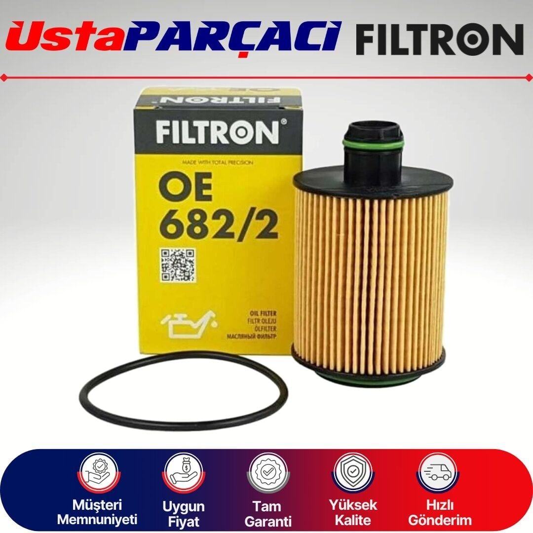 Filtron Opel Astra J 1.3 Cdti Dizel Yağ Filtresi 2010-2015 OE682/2 71751128