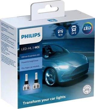 Philips LED Xenon H3 12-24 V Uyumlu 6500 K Parlak Beyaz 11336UE2X2 8719018003324