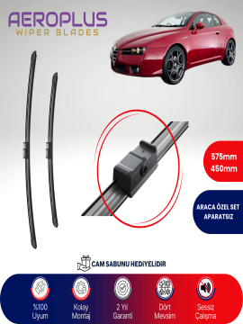Aeroplus Alfa Romeo Brera 2006-2010 Muz Silecek Takımı