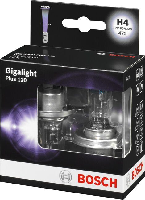 Bosch H4 Gigalight Plus 120 Ampul Seti