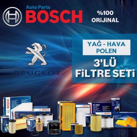 Bosch Peugeot 206 1.4 Hdi Filtre Bakım Seti 2002-2009 3NP