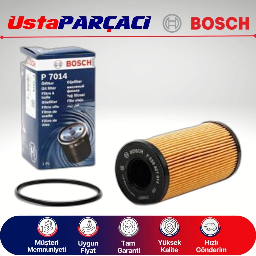 Bosch Mercedes C Serisi W205 C200D Bluetec Yağ Filtresi 2014-2018 F026407014 P7014 8200362442