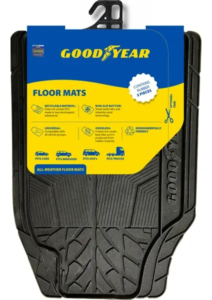 Goodyear Tüm Araçlara Uyumlu Universal 3D Havuzlu Oto Paspas