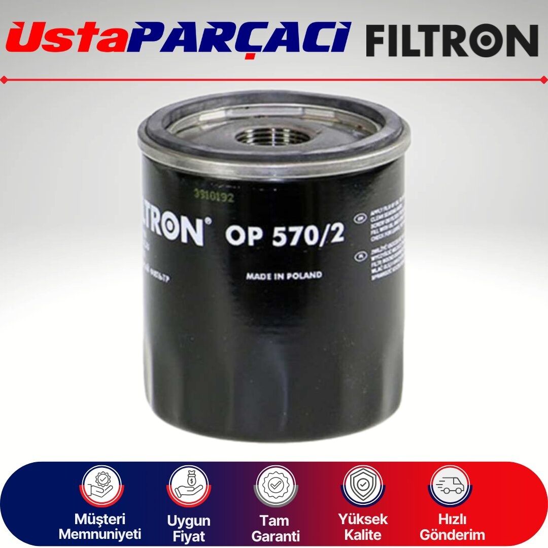 Filtron Opel Astra K 1.4 Benzinli Yağ Filtresi 2017-2020 OP570/2 55496755