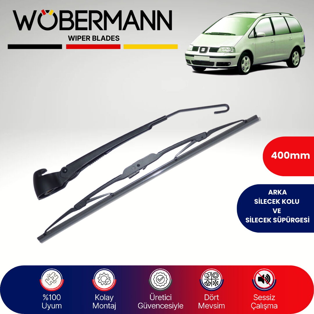 Wöbermann Seat Alhambra 7V9 2000-2010 Arka Silecek Kolu ve Süpürgesi Komple