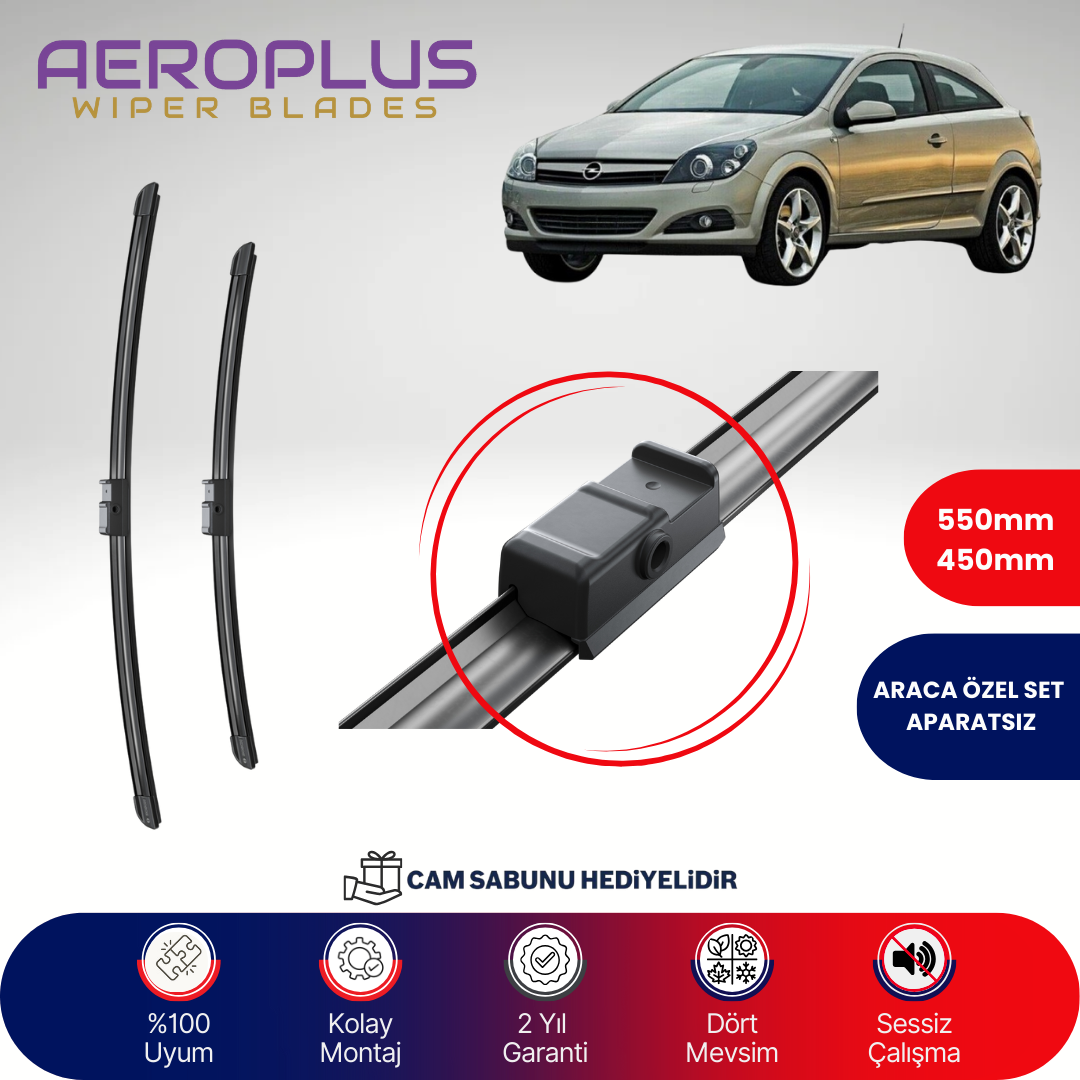 Aeroplus Opel Astra GTC 2005-2009 Muz Silecek Takımı