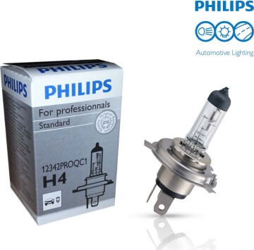 Philips 2 Adet 12V H4 60/55W Tırnaklı Ön Far Ampulü