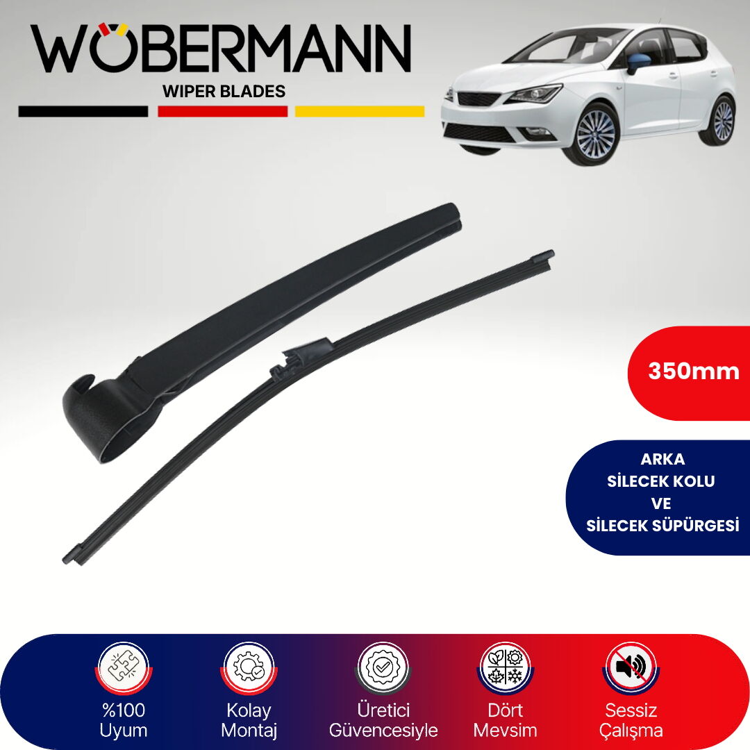 Wöbermann Seat İbiza Mk5 2017-2025 Arka Silecek Kolu ve Süpürgesi Komple