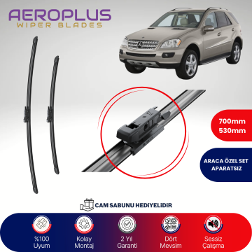 Aeroplus Mercedes ML Serisi W164 2005-2011 Muz Silecek Takımı
