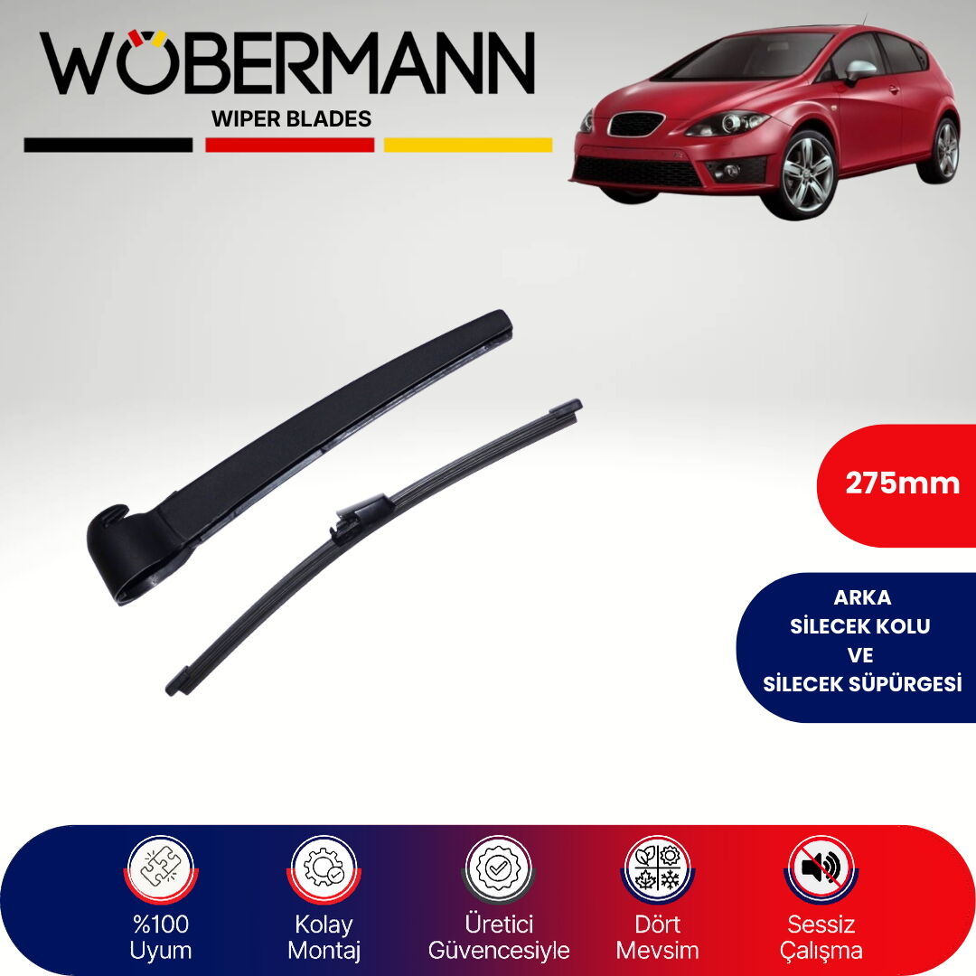 Wöbermann Seat Leon 2005-2009 Arka Silecek Kolu ve Süpürgesi Komple