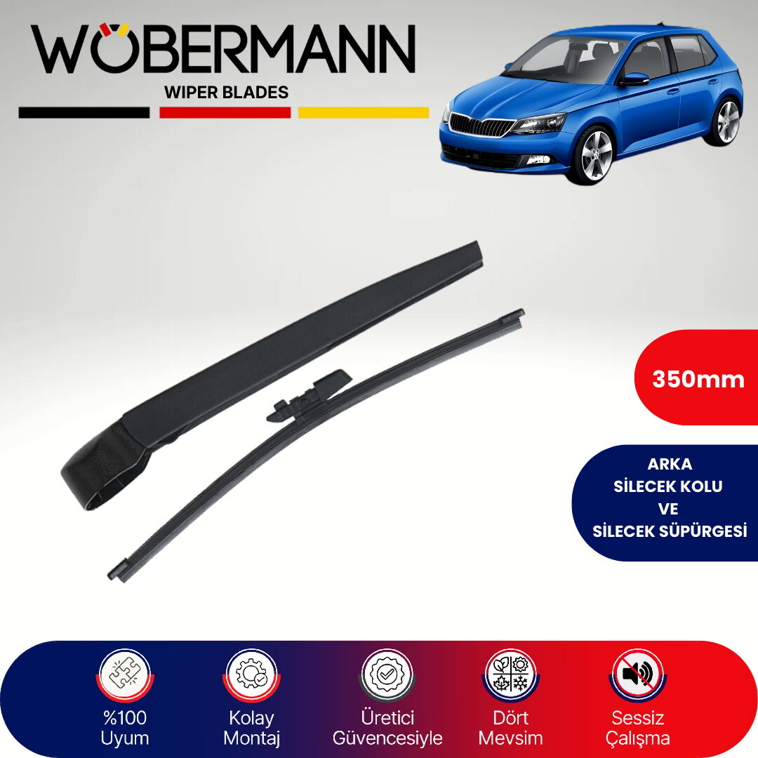 Wöbermann Skoda Fabia Mk3 Nj3 2014-2021 Arka Silecek Kolu ve Süpürgesi Komple