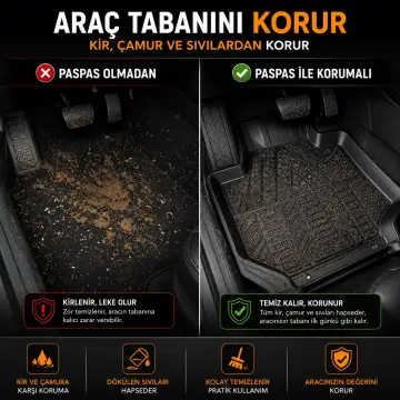 Wöbermann 4D Havuzlu Oto Paspas Tüm Araçlara Uygun Universal 5 Parça