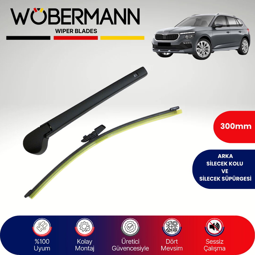 Wöbermann Skoda Kamiq 2018-2024 Arka Silecek Kolu ve Süpürgesi Komple