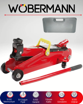 Wöbermann 2 Ton Hidrolik Kriko – Tekerlekli ve Taşıma Çantalı Araba Krikosu