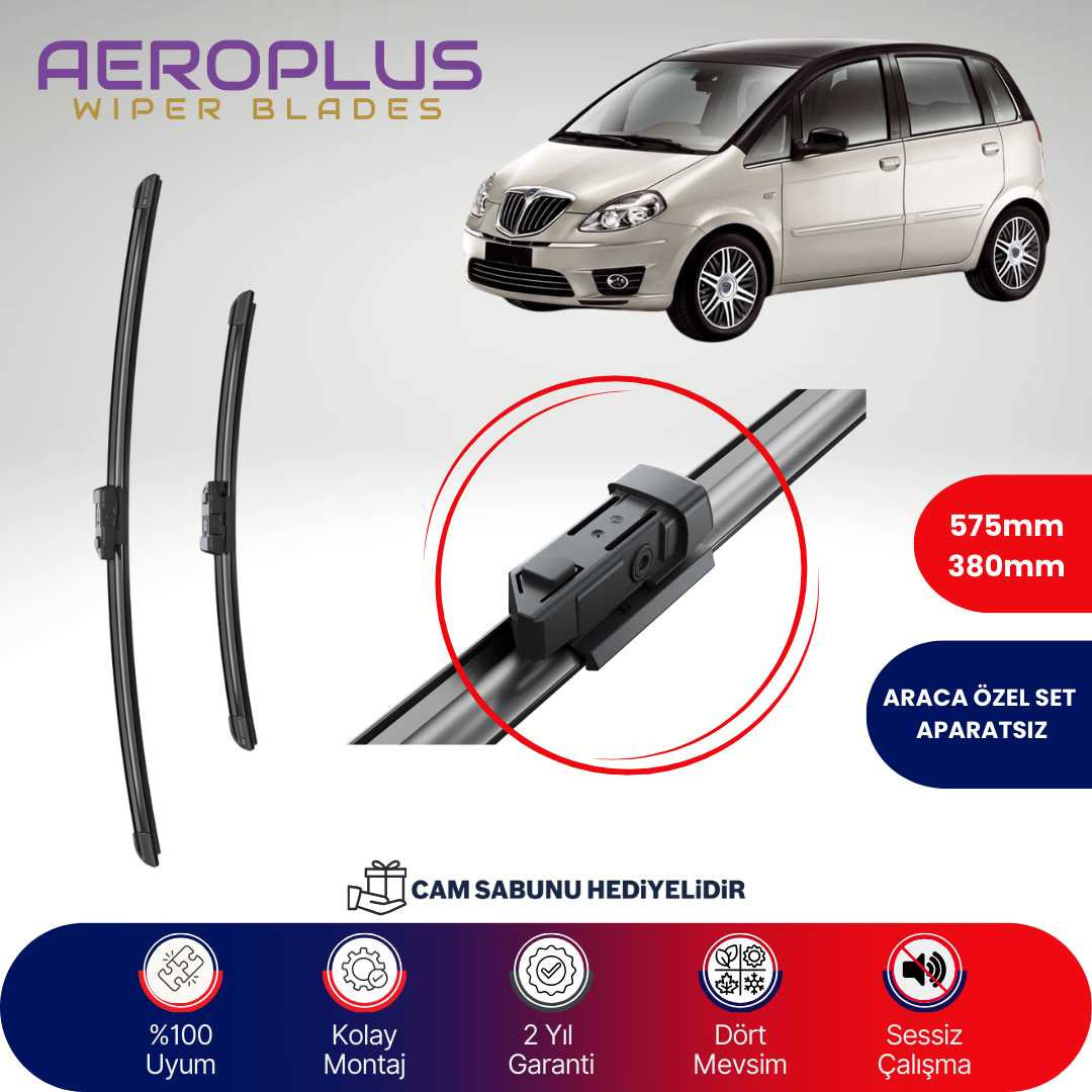 Aeroplus Lancia Musa 2007-2012 Muz Silecek Takımı