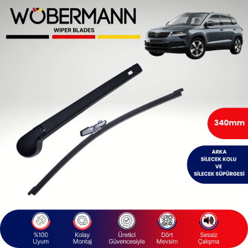 Wöbermann Skoda Karoq 2017-2024 Arka Silecek Kolu ve Süpürgesi Komple
