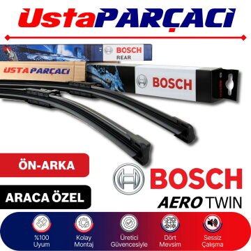 Bosch Alfa Romeo Giulietta 2010-2020 Aerotwin-Rear Ön Arka Silecek Takımı A187S H353
