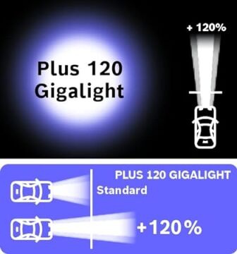 Bosch H7 Gigalight Plus 120 Ampul Seti