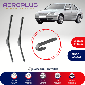 Aeroplus VW Bora 1998-2002 Muz Silecek Takımı
