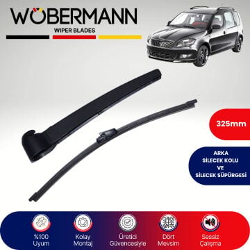Wöbermann Skoda Roomster 5J7 (Fıskiyeli) 2006-2015 Arka Silecek Kolu ve Süpürgesi Komple